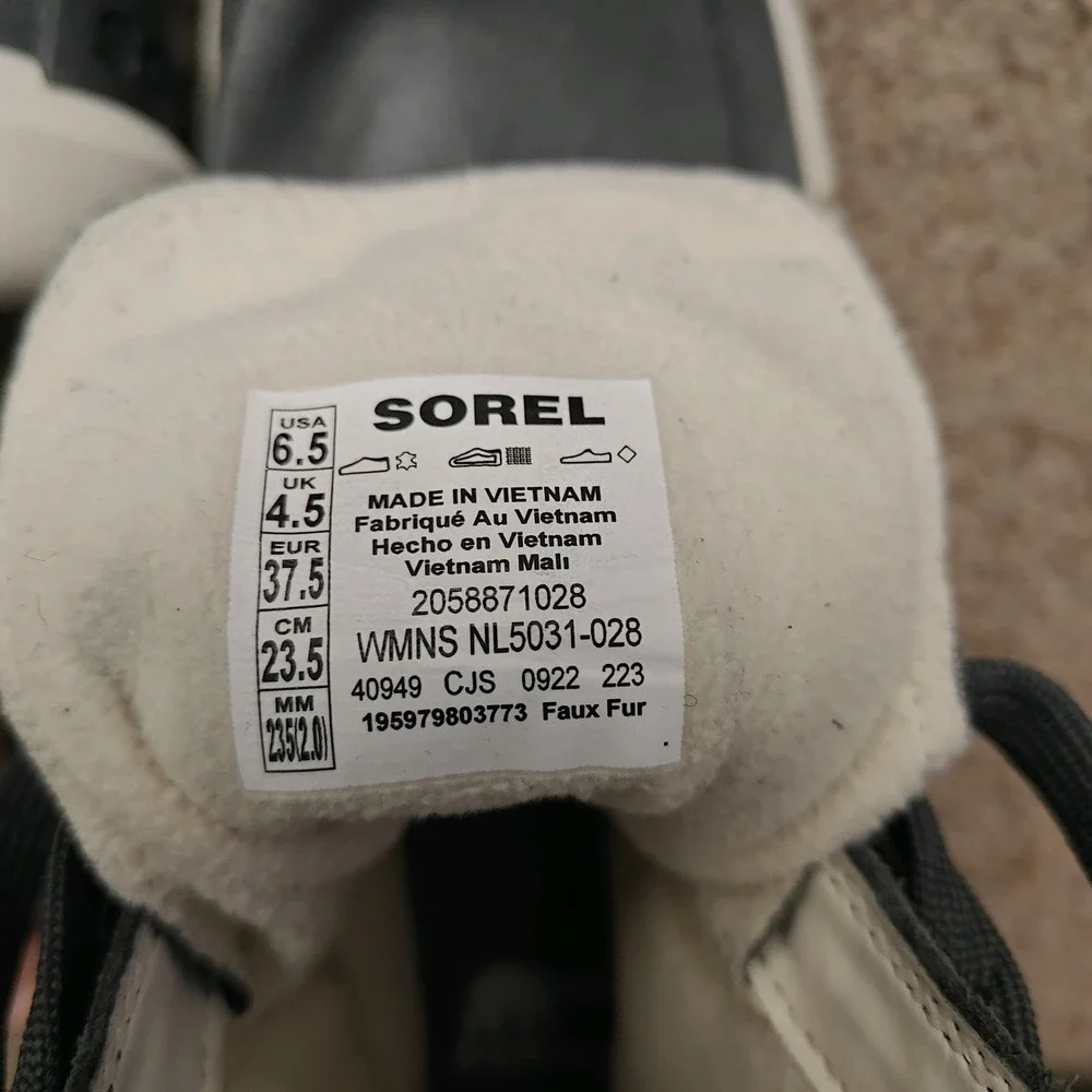 Sorel Ona Rmx Glacy WP Waterproof Suede Winter Boots Grey Women 6.5 NL5031-028